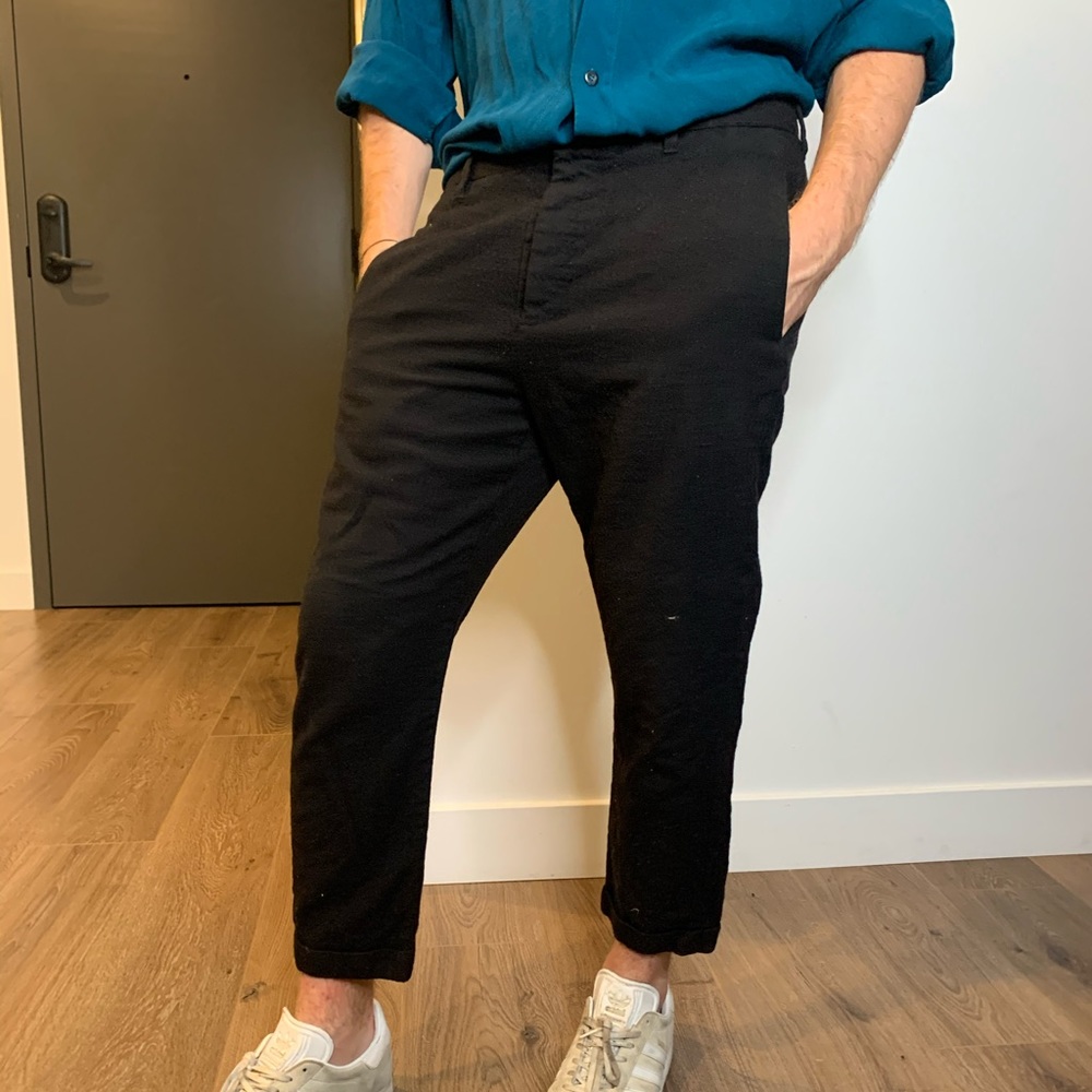 All Saints crop black pants wool